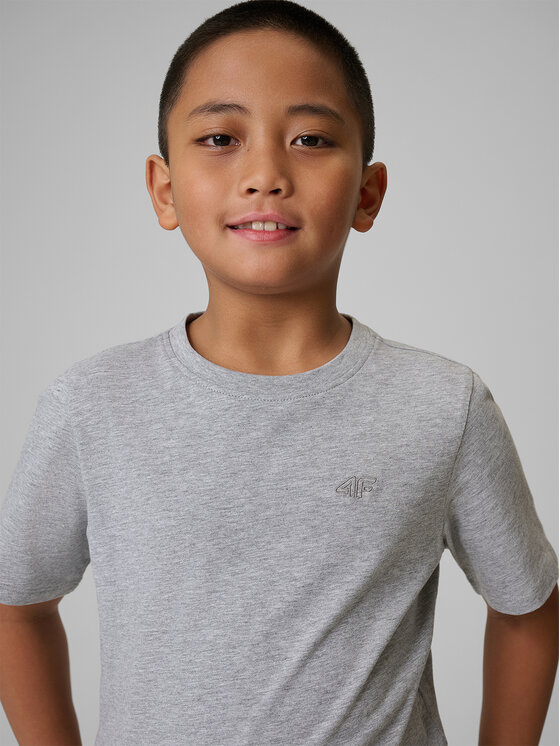 4F 4F T-Shirt BASIC+ Szary Oversize
