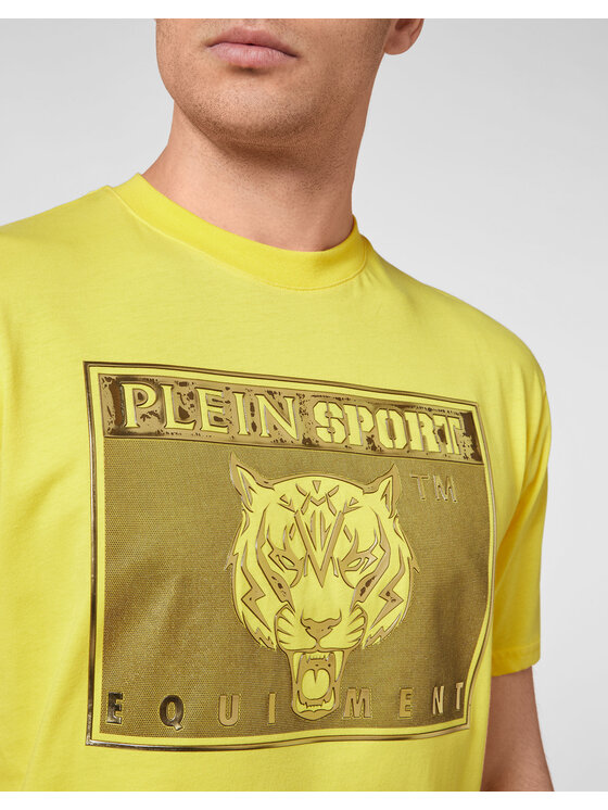Plein Sport Plein Sport T-Shirt 1503 Żółty Regular Fit
