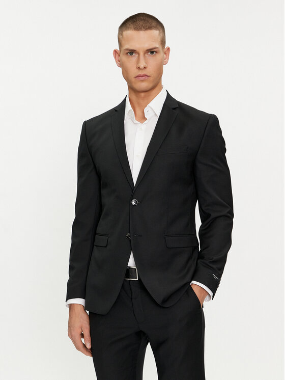 Jack & Jones Jack & Jones Oblek Solaris 12148166 Čierna Super Slim Fit