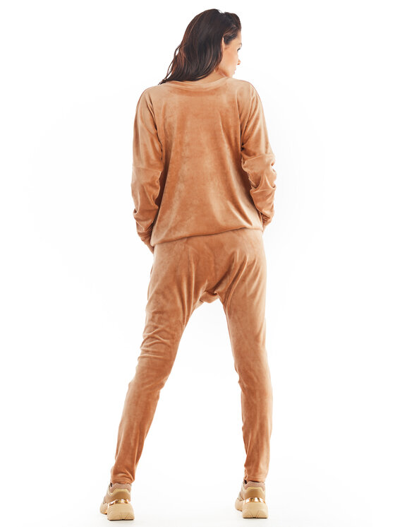 Awama Awama Dámské kalhoty A377 Béžová Basic Fit