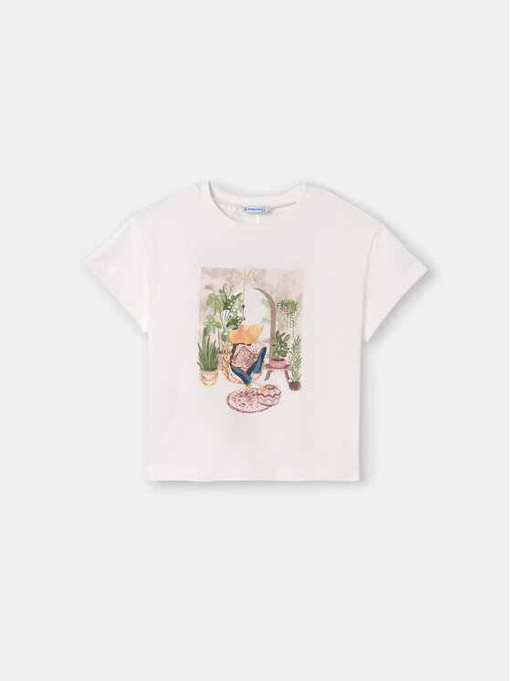 Mayoral Mayoral Тишърт 6008 Бял Regular Fit
