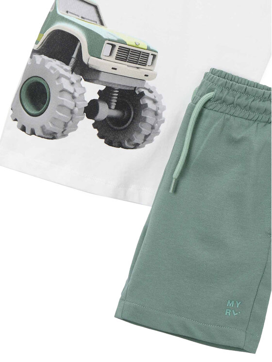 Mayoral Mayoral Set T-Shirt und Shorts 3605 Weiß Regular Fit