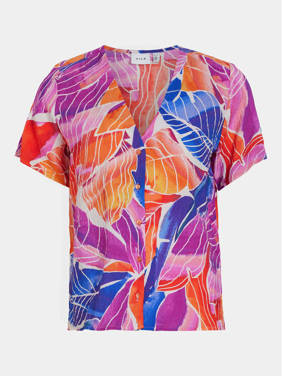 Vila Vila Bluse Limia 14095812 Bunt Regular Fit