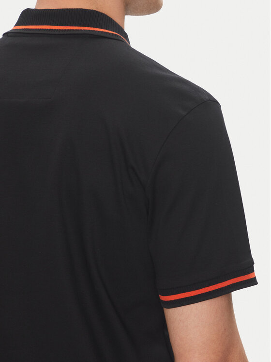 BOSS BOSS Тениска с яка и копчета C-Parris 197 50543257 Черен Regular Fit