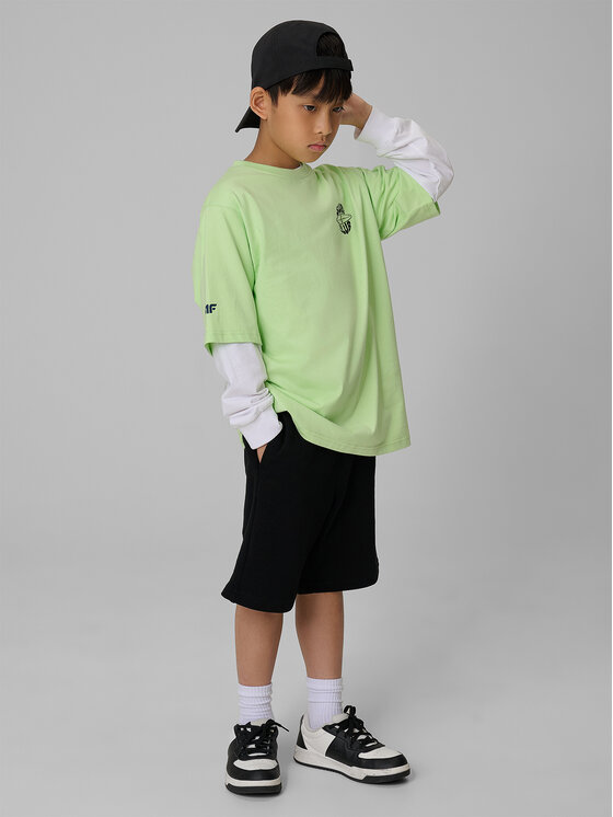 4F 4F Szorty sportowe WAVE RIDERS CLUB Czarny Loose Fit
