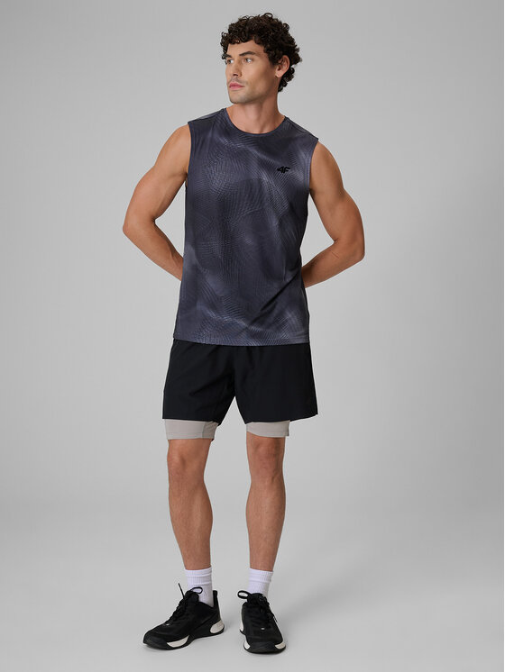 4F 4F Tank top CORE SYSTEM Czarny Regular Fit