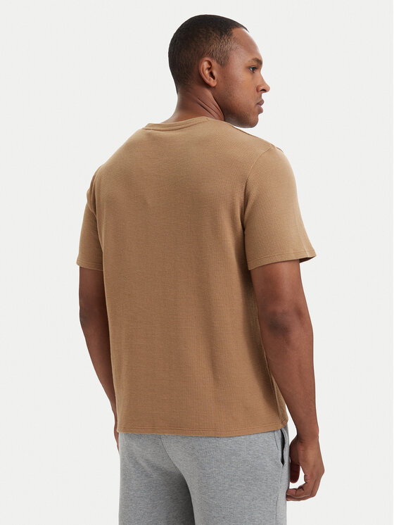 BOSS BOSS Póló Waffle 50535891 Bézs Regular Fit