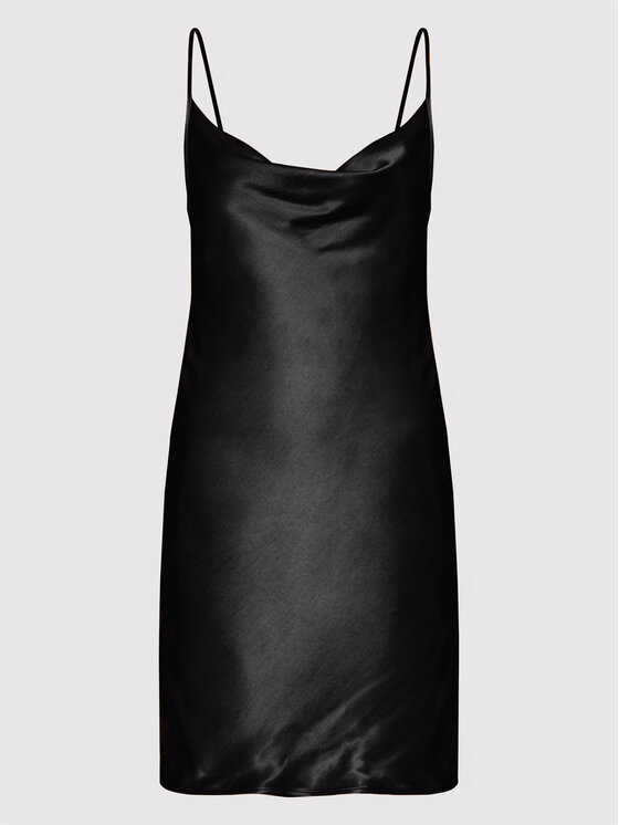 Simple Simple Rochie de zi SUD001 Negru Regular Fit