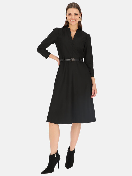 Potis & Verso Potis & Verso Sukienka codzienna Jasmina Czarny Regular Fit