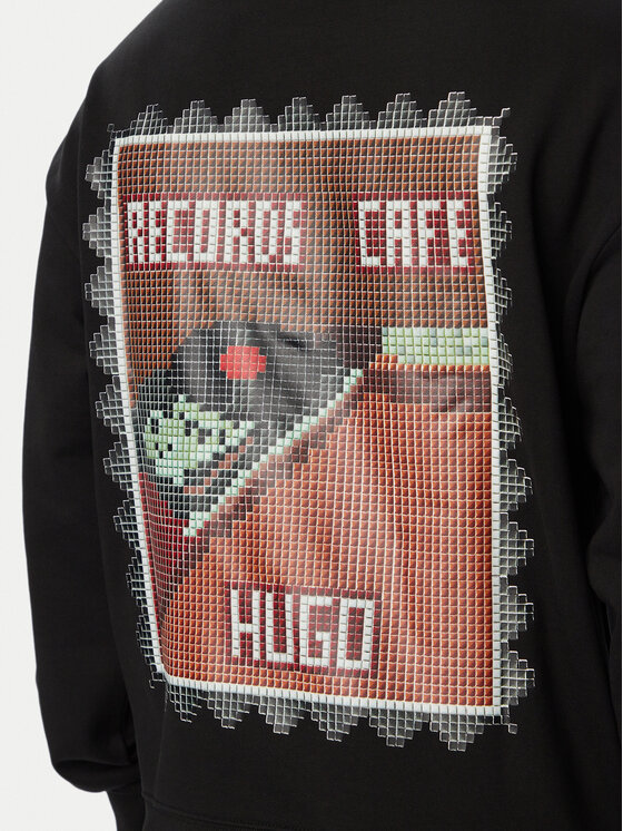 HUGO HUGO Hanorac Durec 50566074 Negru Relaxed Fit