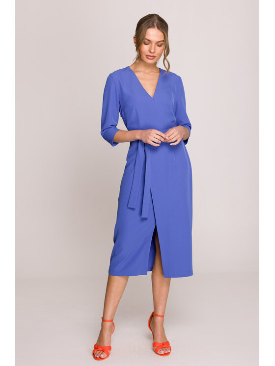 Stylove Stylove Večerní šaty S396 Modrá Premium Fit