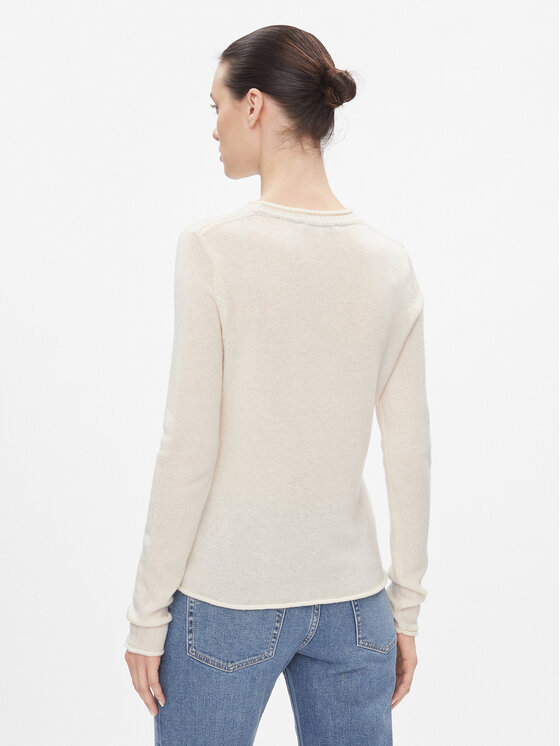 Tommy Hilfiger Tommy Hilfiger Sweter Soft Wool C-Nk Sweater WW0WW40264 Żółty Regular Fit