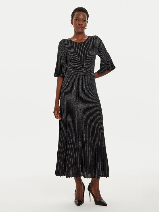 KARL LAGERFELD KARL LAGERFELD Rochie tricotată 246W1316 Negru Regular Fit
