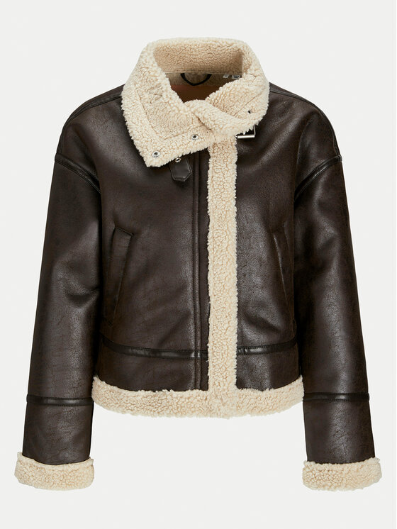JJXX JJXX Jakna iz umetnega usnja Yolanda 12259326 Rjava Regular Fit