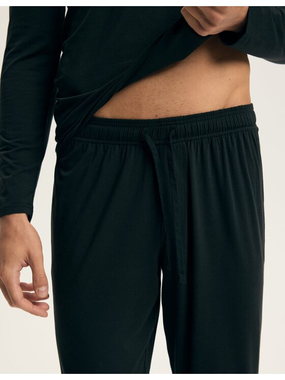 Esotiq Esotiq Piżama 44400 Czarny Regular Fit