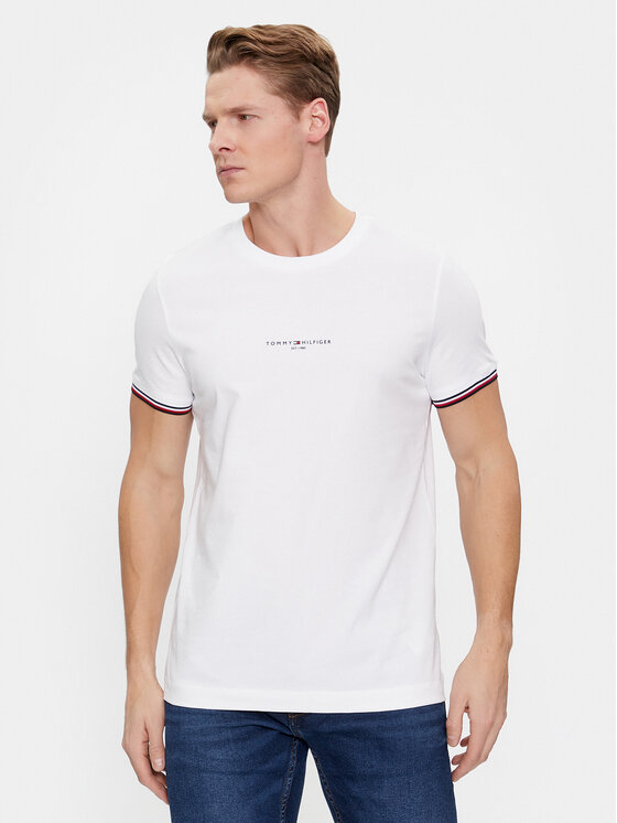 Tommy Hilfiger Tommy Hilfiger T-särk Logo MW0MW32584 Valge Regular Fit