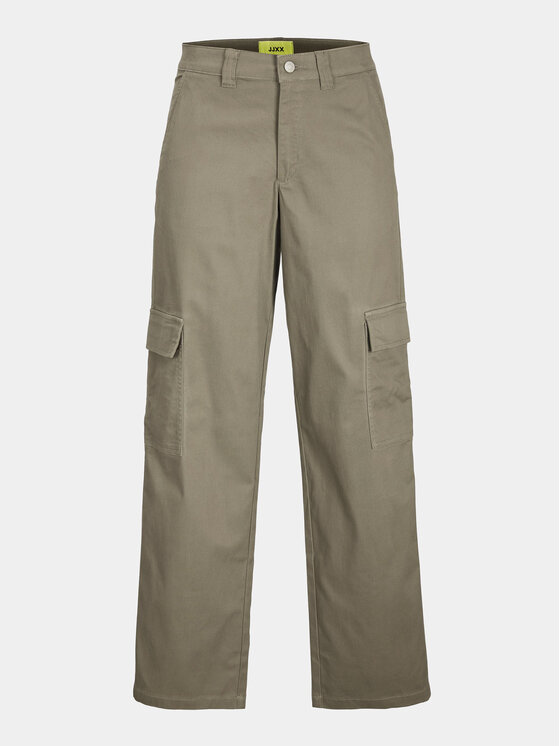 JJXX JJXX Medžiaginės kelnės 12236946 Žalia Regular Fit