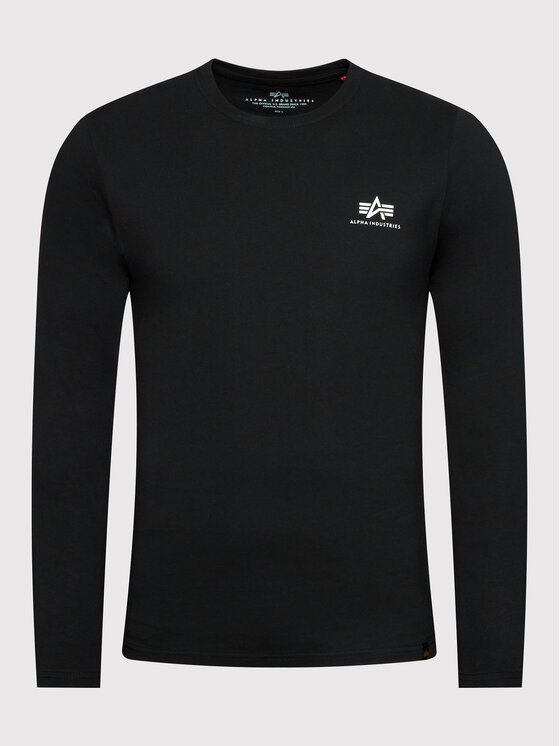 Alpha Industries Alpha Industries Longsleeve Back Print Heavy 116571 Czarny Regular Fit