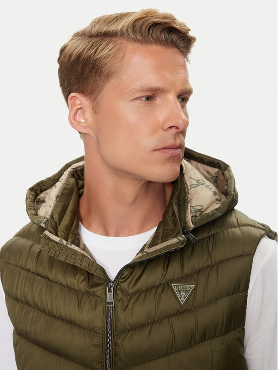 Guess Guess Bezrękawnik M4YN21 WG9P2 Zielony Regular Fit