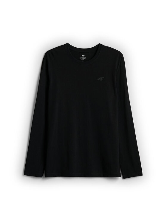 4F 4F Longsleeve BASIC+ Czarny Slim Fit