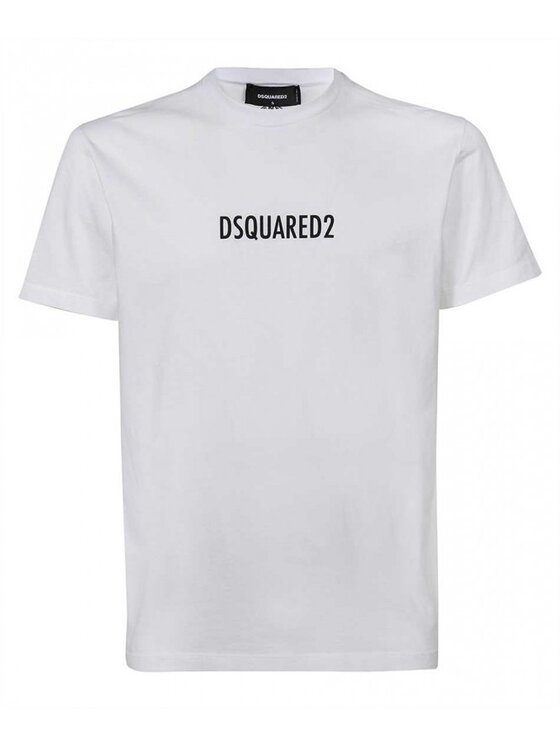 Dsquared2 T-Shirt S71GD1025 S23009 100 Biały Regular Fit | Modivo.pl