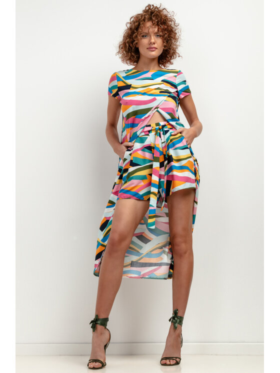 Tessita Tessita Narzutka NARZUTKA_T410_2_M Kolorowy Classic Fit