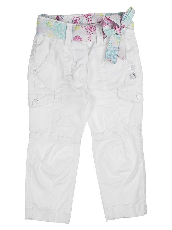 Kanz Kanz Spodnie materiałowe 1434084-1000 Biały Basic Fit
