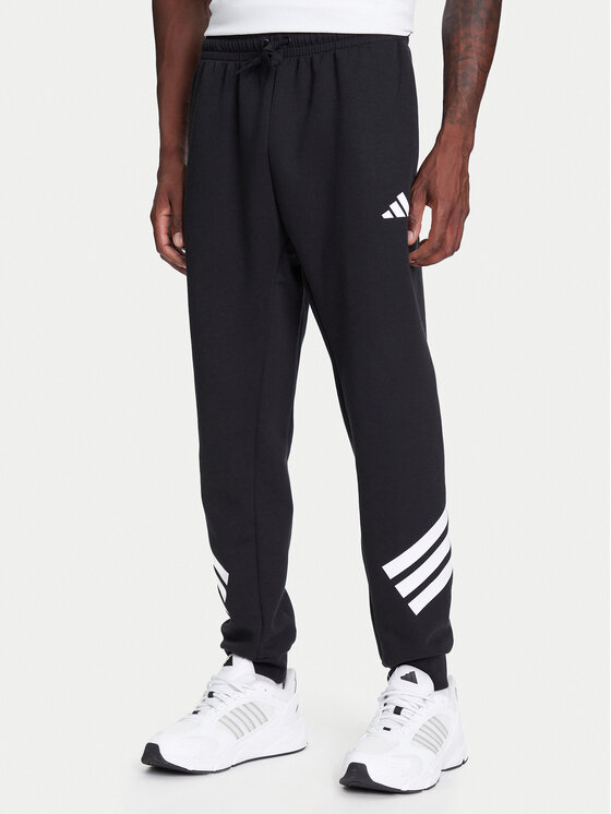adidas Teplákové nohavice Future Icons 3-Stripes JD4863 Čierna Regular Fit