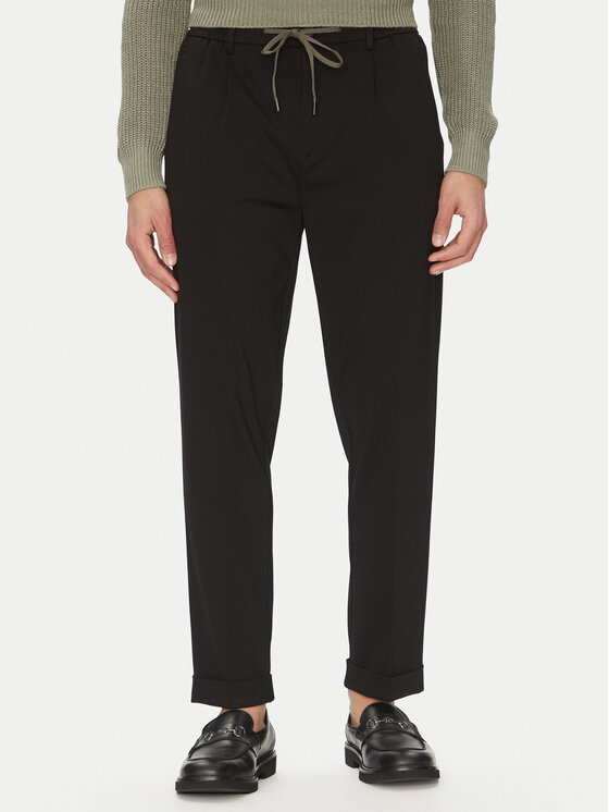 Liu Jo Bavlnené nohavice QA5080 J4776 Čierna Regular Fit
