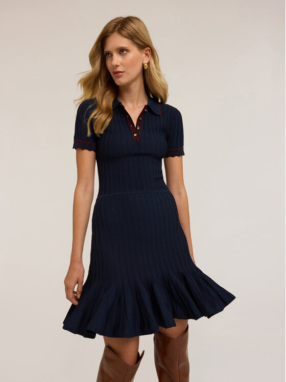 Motivi Motivi Abito da cocktail 7641W001466N034 Blu Flared Fit