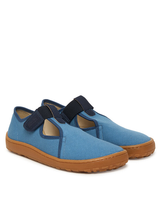 Froddo Froddo Papuci de casă Barefoot Canvas T-Bar G1700439-1 D Albastru