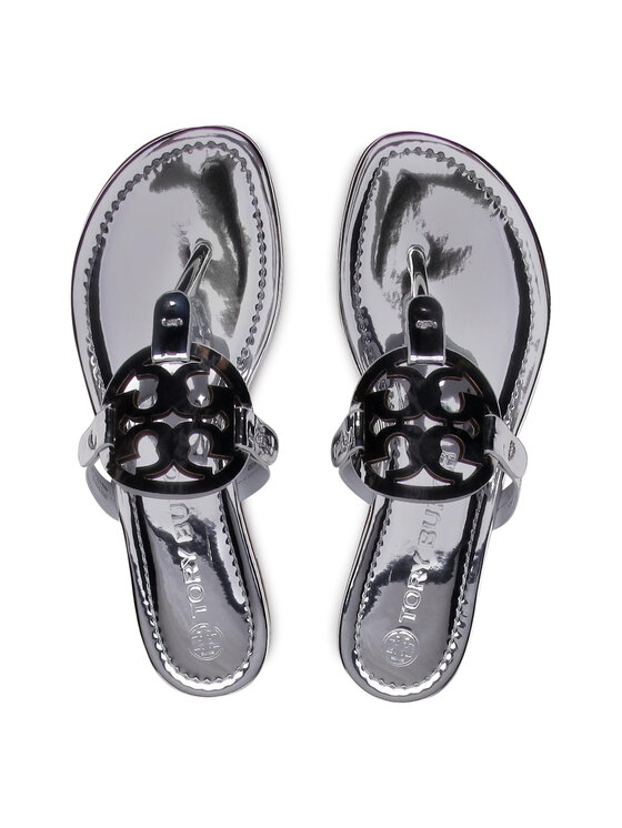 Tory Burch Zehentrenner Miller Mirror Metalic 81362 Silberfarben Modivo
