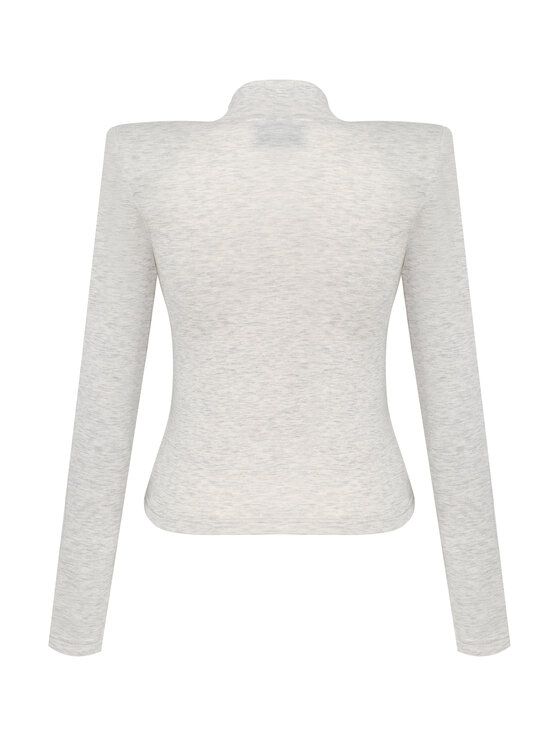 Magda Matyja Magda Matyja Bluza JETLAG ZIP GREY Szary Fitted Fit