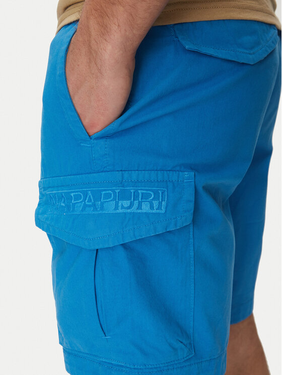 Napapijri Napapijri Šortky z materiálu N-Deline NP0A4HOT Modrá Regular Fit