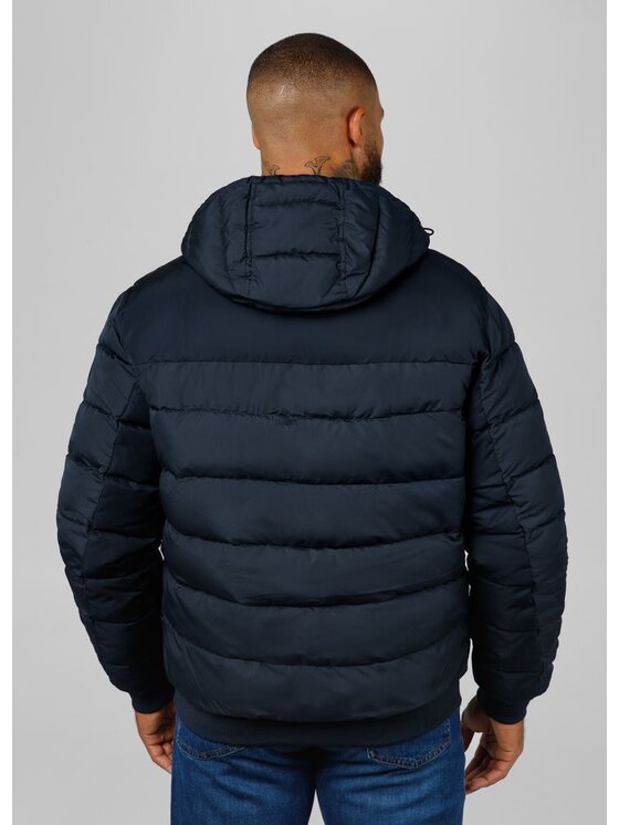 PITBULL PITBULL Kurtka zimowa męska z kapturem Dillon 3XL Granatowy Regular Fit