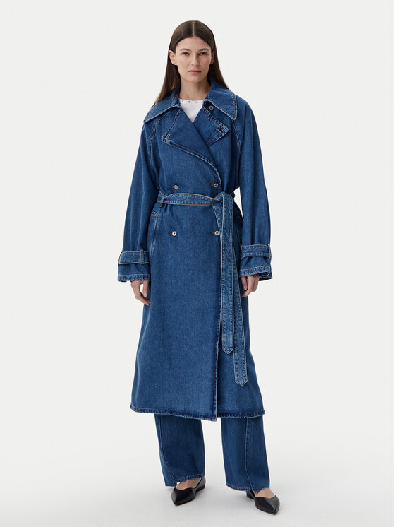 HUGO HUGO Trench Garena 50532056 Albastru Relaxed Fit
