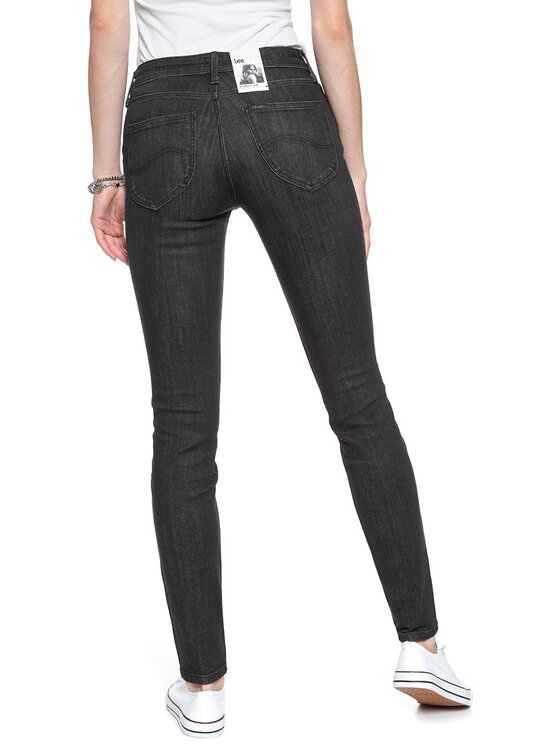 Lee Lee Jeansy L526DWJN Czarny Skinny Fit