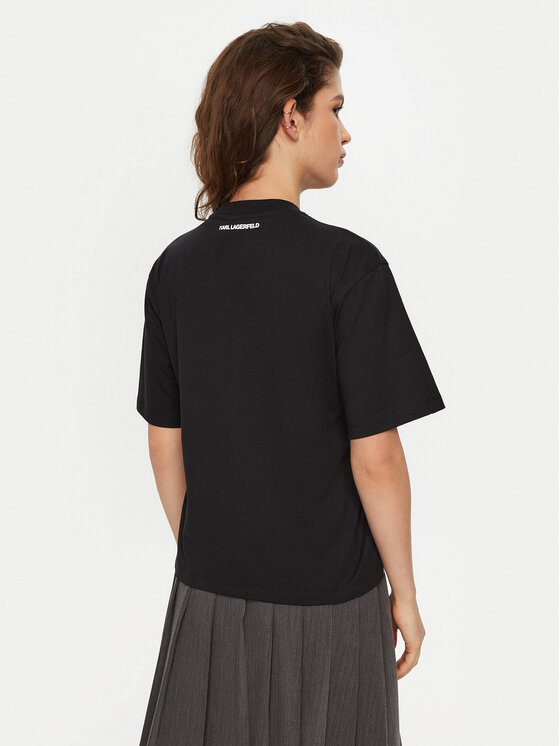 KARL LAGERFELD KARL LAGERFELD T-Shirt A1W17013 Schwarz Relaxed Fit