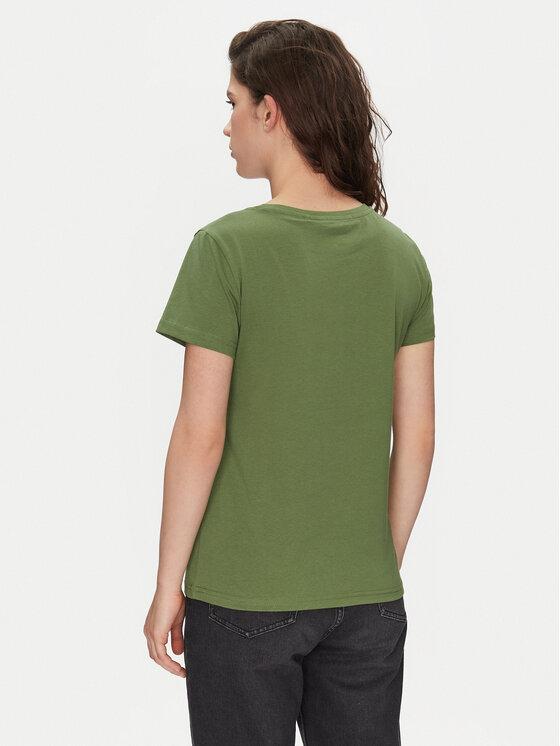 Mustang Mustang T-Shirt Alma 1016138 Zielony Regular Fit