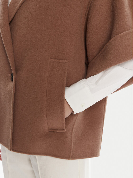 Weekend Max Mara Weekend Max Mara Cappotto di lana Pera 2525086021 Marrone Regular Fit