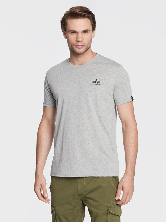Alpha Industries Tricou Basic 188505 Gri Regular Fit