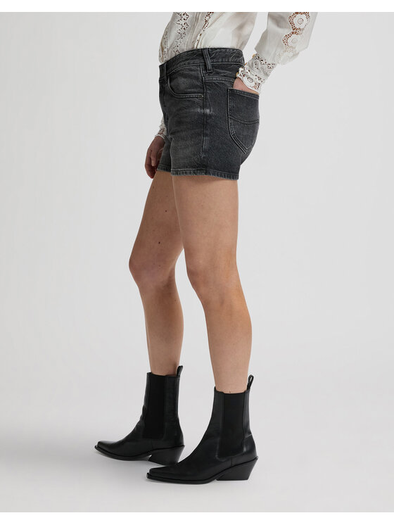 Lee Lee Szorty jeansowe RIDER SHORT 3IN Szary Straight Leg