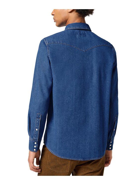 Wrangler Wrangler Koszula jeansowa 112357192 Granatowy Regular Fit