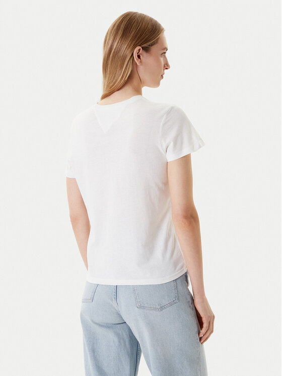 Tommy Jeans Tommy Jeans T-Shirt Essential DW0DW21404 Biały Regular Fit