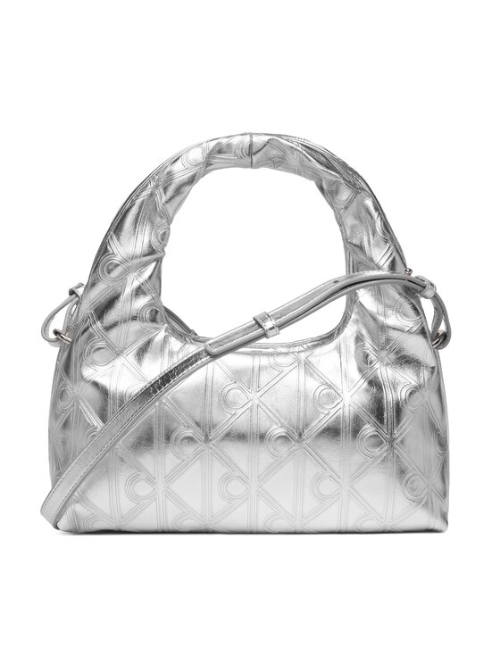 Calvin Klein Calvin Klein Torbica Puffy Aop Mini Bag With Strap LV04F3444G Srebrna