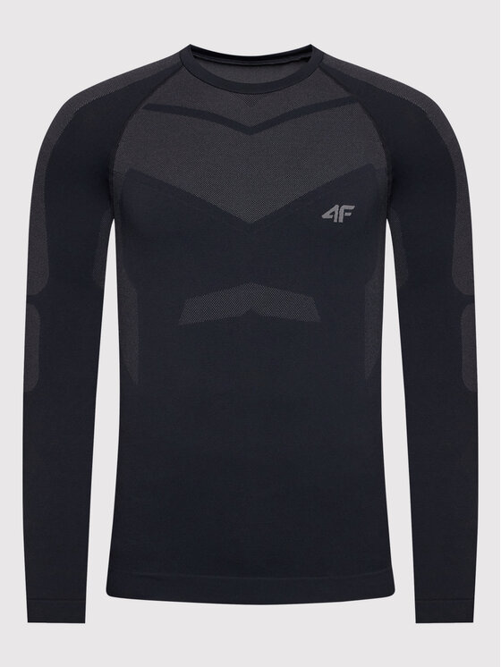4F 4F Bielizna termoaktywna górna H4Z21-BIMB030G Czarny Slim Fit