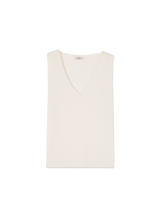 Oltre Oltre Sweter M527J005299N011 Biały Slim Fit