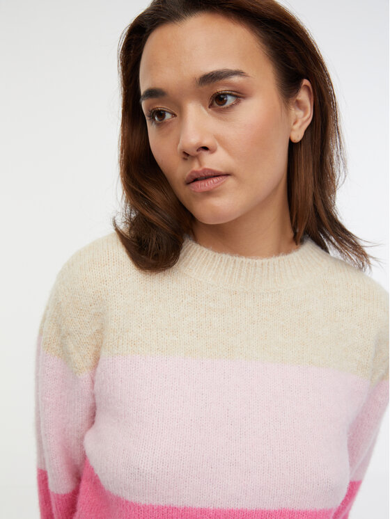 Orsay Orsay Sweter 1000104352000__XS Beżowy Regular Fit