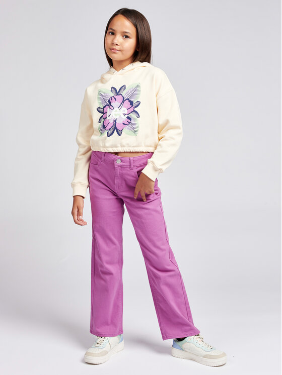 Lee Lee Majica dugih rukava Floral Oversize LEG5089 Écru Oversize