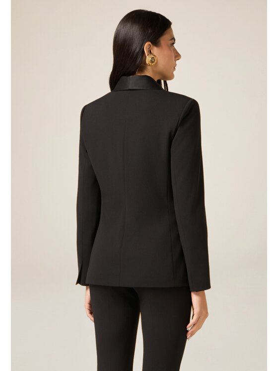 Oltre Oltre Giacca di transizione Q783R004564N033 Nero Slim Fit